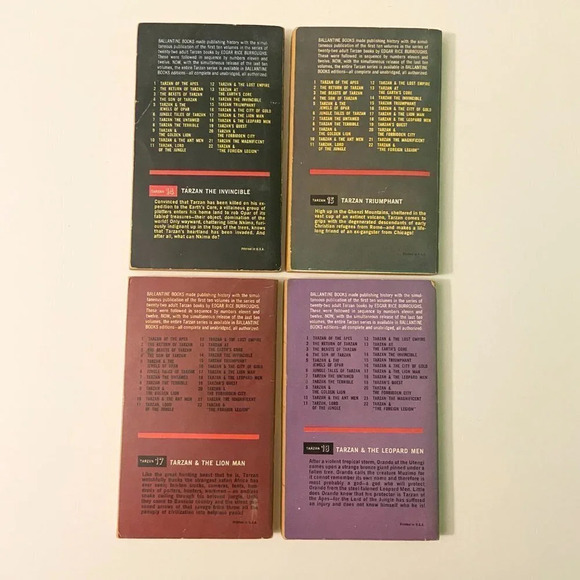 Vtg 60s Mix Lot of 20 Famous Tarzan Series Edgar Rice Burroughs Ballantine Books - Picture 14 of 16